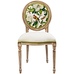 Стул бежевый из натурального бука с изображением птицы в саду Blooming Colored Birds варинант исполнения - 1 | Loft Concept в Кирове