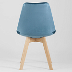 Стул с мягким велюровым сиденьем Arvika Blue варинант исполнения - 4 | Loft Concept в Кирове