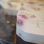 Шкатулка из эпоксидной смолы с цветами белая Epoxy Resin Square Box White варинант исполнения - 6 | Loft Concept в Кирове