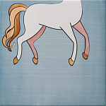 Плитка с узором Девочка единорог варинант исполнения - 6 | Loft Concept в Кирове