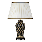 Настольная лампа с керамическим основанием с золотистым решетчатым узором и белым плиссированным абажуром Elstead Lighting варинант исполнения - 6 | Loft Concept в Кирове