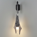 Бра черного цвета с плафоном из рельефного стекла Glass Pod варинант исполнения - 8 | Loft Concept в Кирове