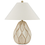 Настольная лампа с волнистым узором и абажуром в форме конуса Macrame варинант исполнения - 3 | Loft Concept в Кирове