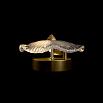 Бра в форме прозрачного стеклянного цветка с рельефной текстурой Textured Glass варинант исполнения - 12 | Loft Concept в Кирове