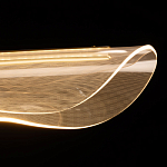 Люстра линейная с прозрачным волнообразным плафоном Wave Line варинант исполнения - 7 | Loft Concept в Кирове