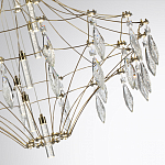 Люстра подвесная из металла с прозрачными подвесками из хрусталя Quasar 93 варинант исполнения - 3 | Loft Concept в Кирове