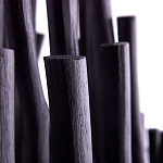 Люстра черная с несколькими ярусами деревянных палочек Bright Wooden Chandelier варинант исполнения - 7 | Loft Concept в Кирове