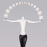 Торшер черно-белая статуэтка Девушка Girl Carries Light Balls варинант исполнения - 2 | Loft Concept в Кирове