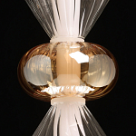 Подвесной светильник с вертикальной композицией из прозрачных и янтарных стеклянных шаров и ромбов Gabriel Scott Luna варинант исполнения - 17 | Loft Concept в Кирове