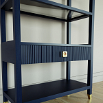 Стеллаж Elsa Dreams Blue со стеклянными полками и ящиком варинант исполнения - 5 | Loft Concept в Кирове