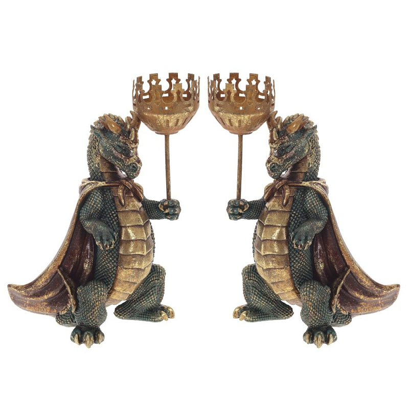 Подсвечник в виде дракона Dragon candlestick Green Gold Brown L or R Зеленый Золотой Коричневый Подсвечник в виде дракона Dragon candlestick Green Gold Brown L or R Зеленый Золотой Коричневый в Кирове | Loft Concept