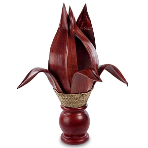 Настольная лампа красная INDONESIAN LAMPS