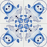 Плитка с узором Котики варинант исполнения - 1 | Loft Concept в Кирове