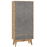 Шкаф с фасадом цвета серый бетон Grace of Furniture варинант исполнения - 1 | Loft Concept в Кирове