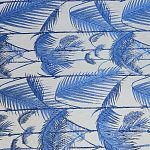 Мебельная ткань Вышивка синий принт 280 см T2-136 варинант исполнения - 1 | Loft Concept в Кирове