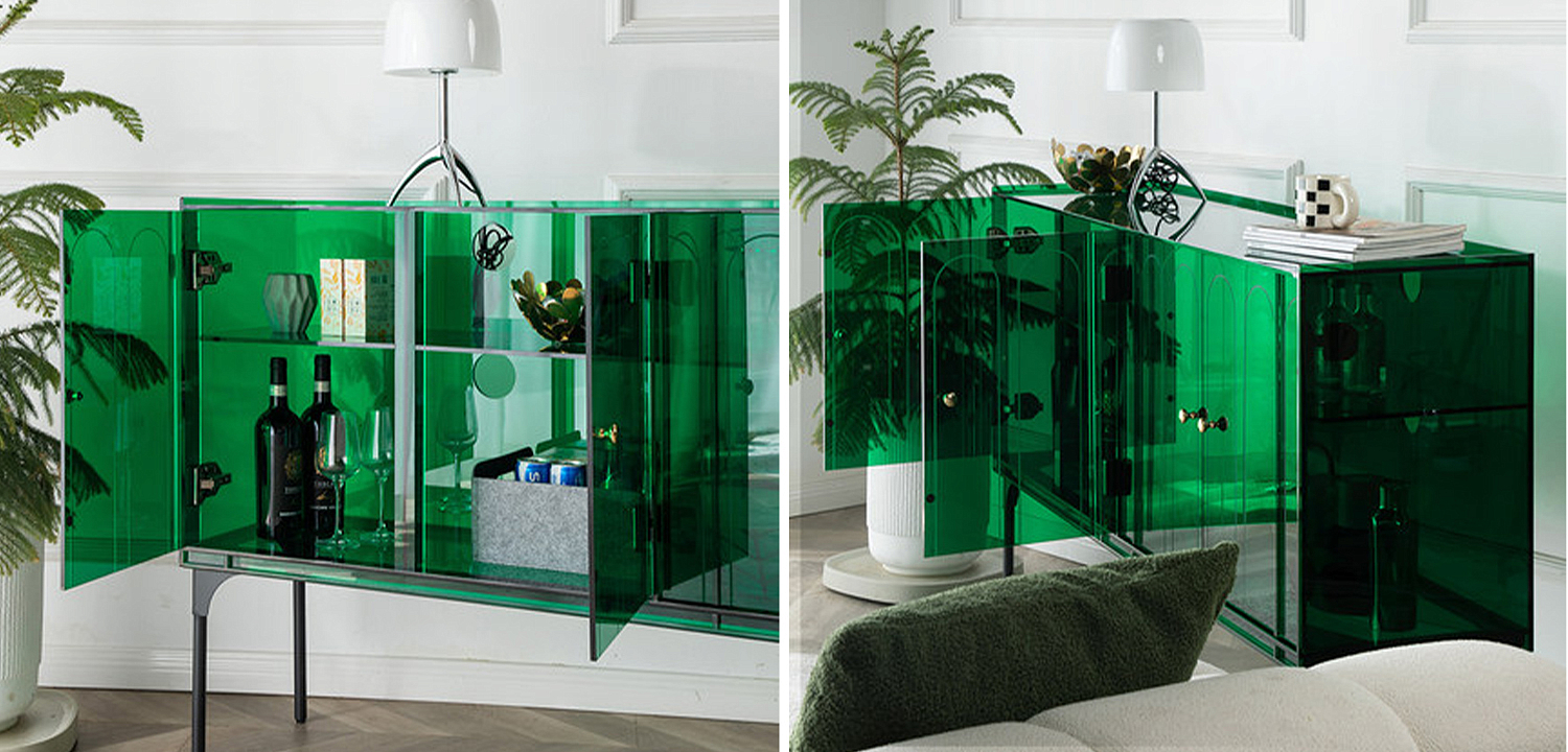 Зеленый комод из акрила Green Acrylic Furniture Chest of Drawers Зеленый комод из акрила Green Acrylic Furniture Chest of Drawers - Loft-Concept в Кирове