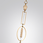 Подвесной светильник с плоским прозрачным плафоном и декоративной вставкой из текстурного камня Tectona  варинант исполнения - 7 | Loft Concept в Кирове