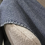 Плед из шерсти мериноса темно-синего цвета 130×180 см Indigo Waves варинант исполнения - 5 | Loft Concept в Кирове