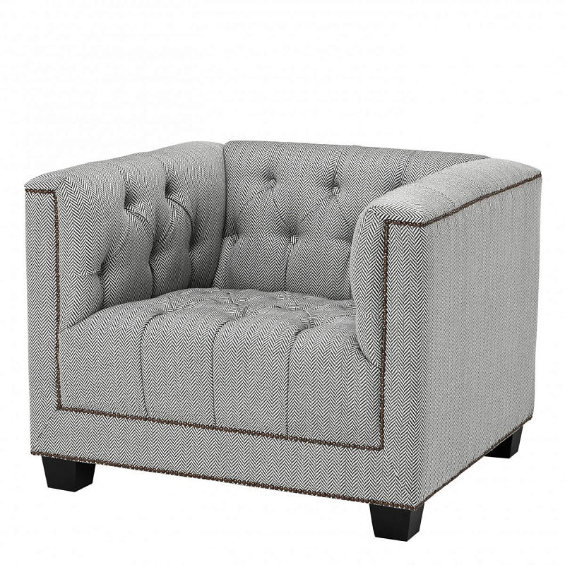 Кресло Eichholtz Chair Paolo Grey Серый Черный Кресло Eichholtz Chair Paolo Grey Серый Черный в Кирове | Loft Concept