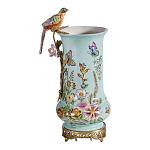 Ваза с птичкой из фарфора с бронзовыми элементами Garden of Eden варинант исполнения - 5 | Loft Concept в Кирове