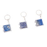 Зеркало брелок складное двухстороннее из натурального камня Лазурит Stone Mirrors варинант исполнения - 8 | Loft Concept в Кирове