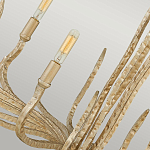 Люстра дизайнерская золотого цвета с 6-ю лампами на изогнутых рожках с текстурной поверхностью Hinkley варинант исполнения - 5 | Loft Concept в Кирове