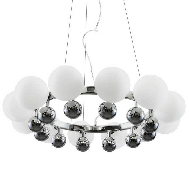Люстра Pearl Bracelet Chandelier Белый Хром Люстра Pearl Bracelet Chandelier Белый Хром в Кирове | Loft Concept