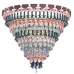 Люстра круглая с декором из разноцветных элементов в виде листьев Changing Seasons варинант исполнения - 2 | Loft Concept в Кирове