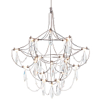 Люстра с каркасом из тонких металлических нитей и хрустальными подвесками Crystal Metal Threads Chandelier 40 варинант исполнения - 1 | Loft Concept в Кирове