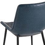 Стул с обивкой из экокожи темно-синего цвета RHOMBUSES UPHOLSTERY варинант исполнения - 7 | Loft Concept в Кирове