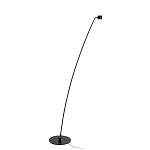 Торшер с изогнутой черной металлической стойкой и цилиндрическим плафоном Davide Groppi варинант исполнения - 8 | Loft Concept в Кирове
