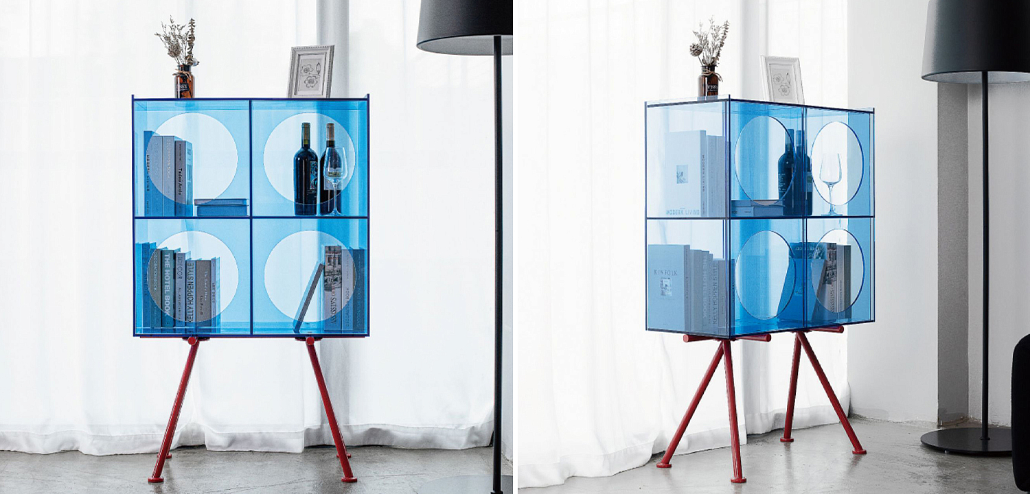 Синий буфет из акрила Blue Acrylic Cupboard Синий буфет из акрила Blue Acrylic Cupboard - Loft-Concept в Кирове