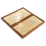 Нарды настольные из натурального камня лазурит и долерит Backgammon from Stone варинант исполнения - 7 | Loft Concept в Кирове