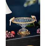 Чаша стеклянная с фигурками разноцветных попугаев на ободке 41 Eden Garden варинант исполнения - 2 | Loft Concept в Кирове