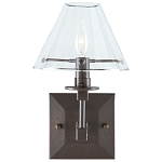 Бра с прозрачным стеклянным абажуром в форме конуса Bartolomeo Bronze варинант исполнения - 2 | Loft Concept в Кирове