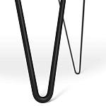 Стол журнальный с круглой столешницей из стекла на 3-х черных ножках Beige Marble варинант исполнения - 6 | Loft Concept в Кирове