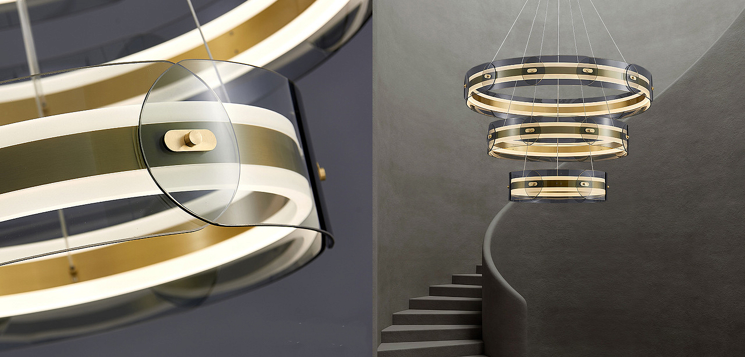 Люстра Gold 3 ring horizontal chandelier Люстра Gold 3 ring horizontal chandelier - Loft-Concept в Кирове
