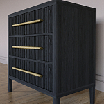 Комод Primo с 3 выдвижными ящиками Черный дуб варинант исполнения - 2 | Loft Concept в Кирове