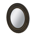 Зеркало круглое с текстурированным дизайном рамы Helios варинант исполнения - 2 | Loft Concept в Кирове