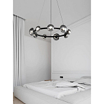 Люстра подвесная светодиодная в форме кольца Gray Ring Chandelier варинант исполнения - 1 | Loft Concept в Кирове
