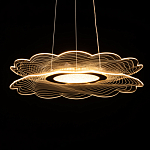 Люстра с прозрачным волнистым плафоном в форме цветка Ethereal Bloom варинант исполнения - 7 | Loft Concept в Кирове