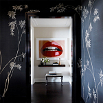 Обои ручная роспись Bamboo Special Colourway on Pitch dyed silk варинант исполнения - 1 | Loft Concept в Кирове