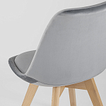 Стул с мягким велюровым сиденьем Arvika Grey варинант исполнения - 6 | Loft Concept в Кирове