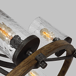 Люстра с цилиндрическим плафонами из толстого волнистого стекла в индустриальном стиле Feiss варинант исполнения - 9 | Loft Concept в Кирове