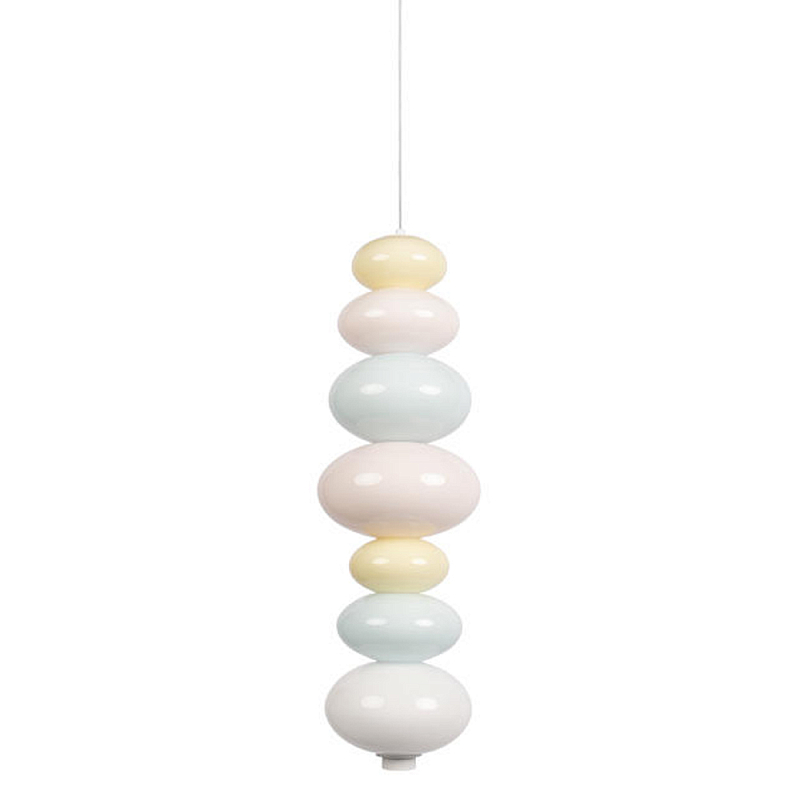 Подвесной светильник светодиодный из стеклянных сфер в пастельных тонах Pastel Lunaria Aura Голубой пастельный Розовый пастельный Желтый Мульти Подвесной светильник светодиодный из стеклянных сфер в пастельных тонах Pastel Lunaria Aura Голубой пастельный Розовый пастельный Желтый Мульти в Кирове | Loft Concept