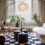 Дизайнерский журнальный стол чёрный изогнутой формы Alefy варинант исполнения - 2 | Loft Concept в Кирове