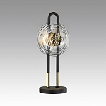 Настольная лампа с черным основанием и золотистым декором Bruno варинант исполнения - 3 | Loft Concept в Кирове