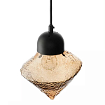 Подвесной светильник с янтарным рельефным плафоном Lamp with Frozen Glass Effect варинант исполнения - 3 | Loft Concept в Кирове