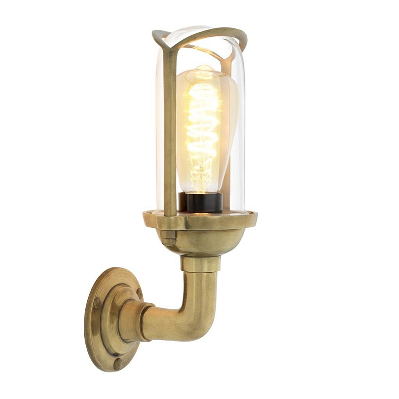 Бра Eichholtz Wall Lamp Wolseley Brass Латунь Античная полированная Прозрачное Стекло Бра Eichholtz Wall Lamp Wolseley Brass Латунь Античная полированная Прозрачное Стекло в Кирове | Loft Concept