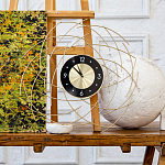 Часы настенные из металла с чёрным циферблатом Current Time варинант исполнения - 4 | Loft Concept в Кирове